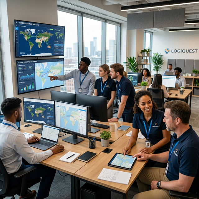 QCS Cargo operations and support team in a modern office